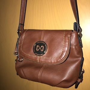 Brown leather crossbody